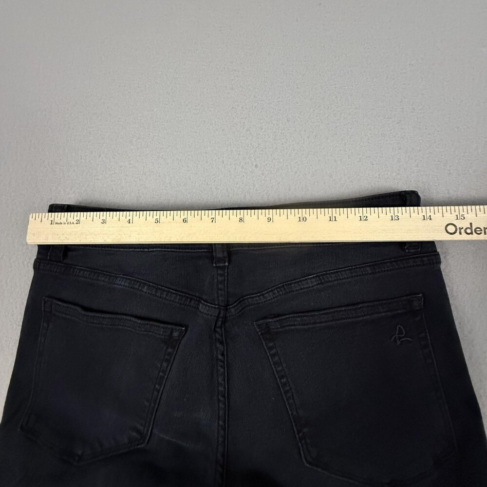 DL1961 Jeans Womens 28 Florence Cropped Instasculpt Skinny Metallic Stripe Black - Picture 8 of 16